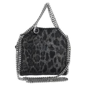 Stella MacCartney Chain Falabella Bag polyester Black Silver 391698 Auth BA7373